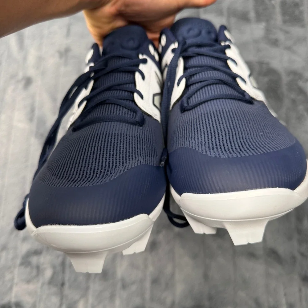 New Balance 3000v6 TPU Molded Baseball Cleats Navy White PL3000N6 Mens 14